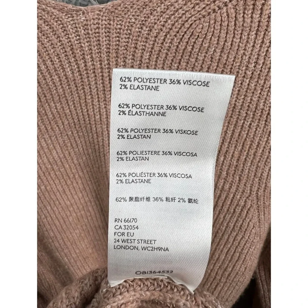 Free People Sienna Pink Wrap Knit Belted Sweater Dress Med. NWOT